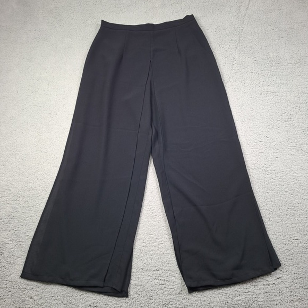 Vintage Dressbarn, Chiffon Flowy Wide Leg Dress Pants Layers Size 16 Large USA